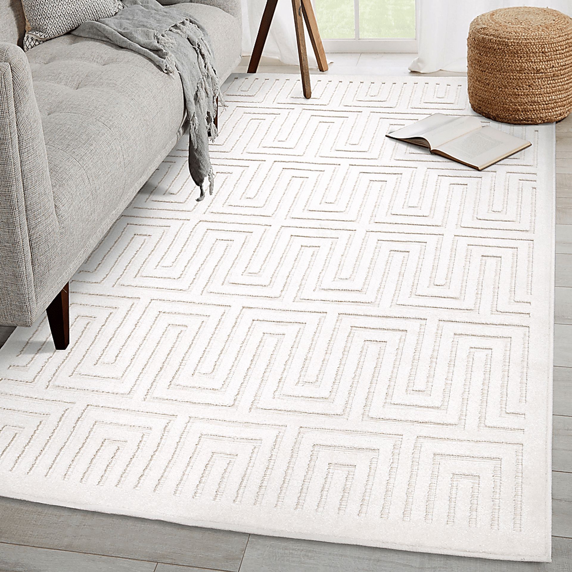 Denbigh White 7'9 x 10'10 Rug - Image 8