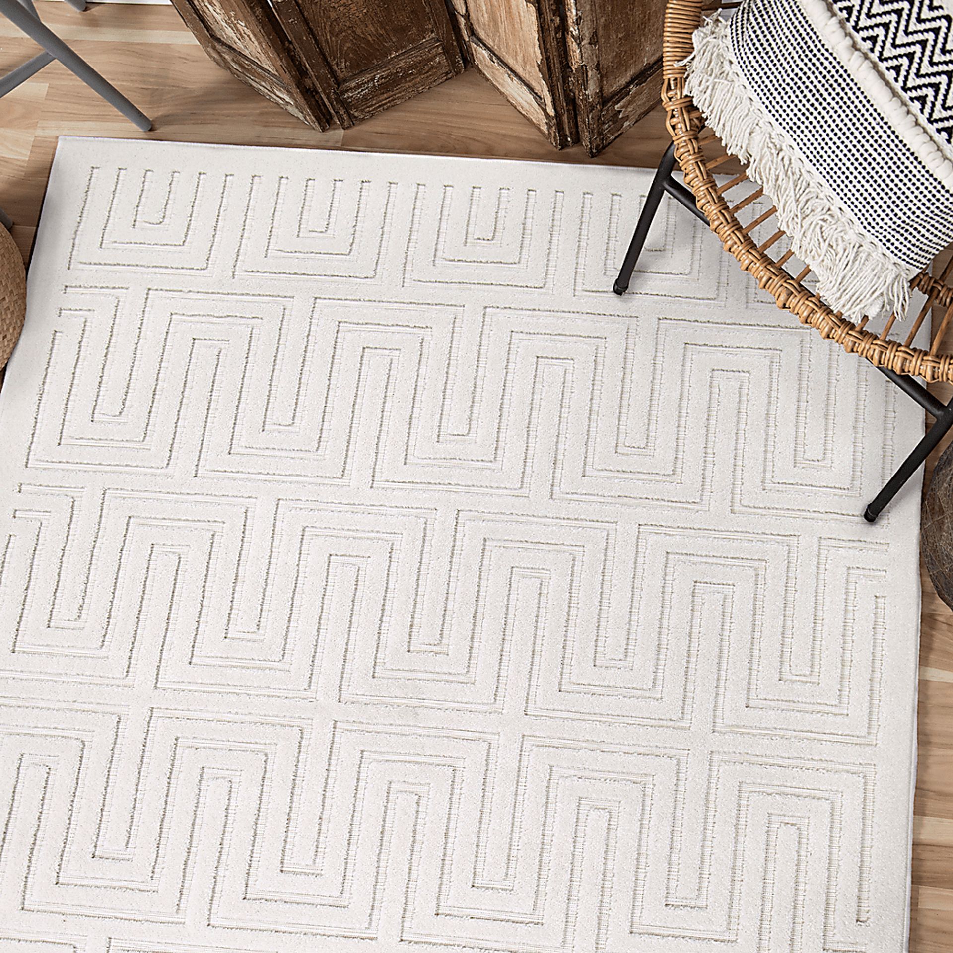 Denbigh White 7'9 x 10'10 Rug - Image 9