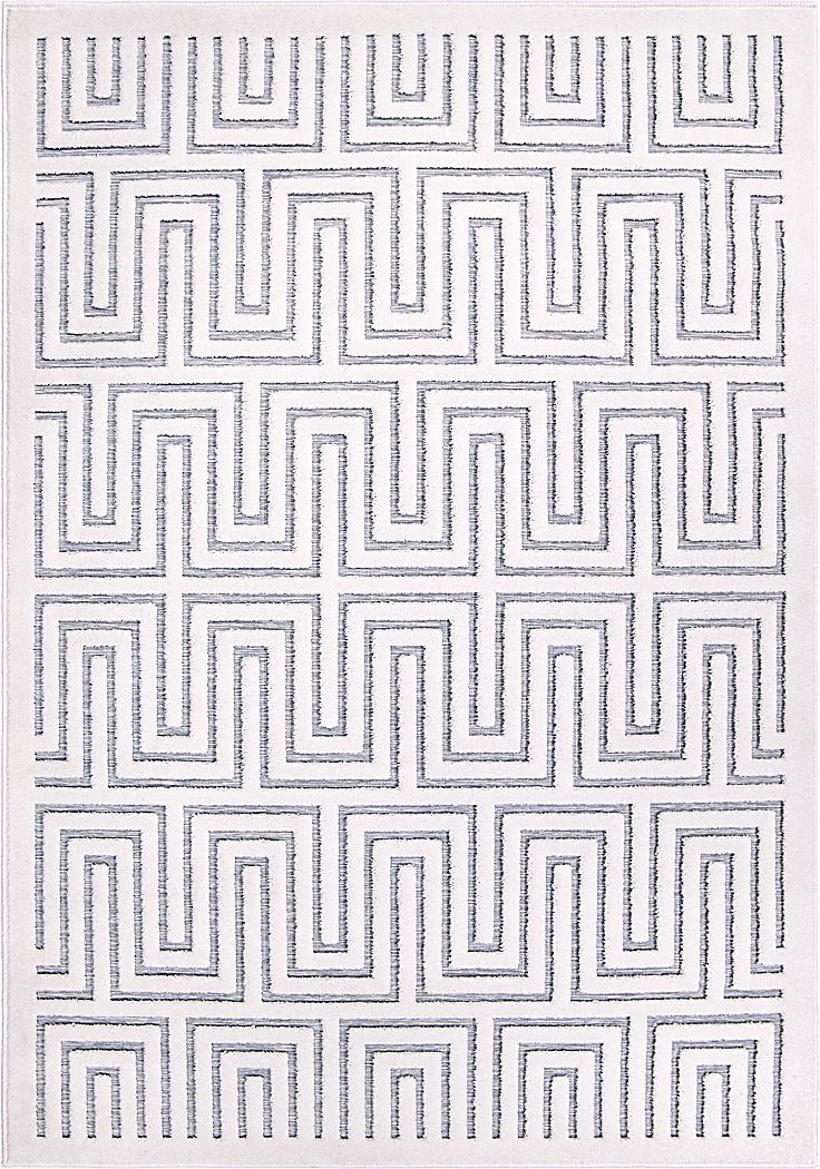 Denbigh White/Blue 5'2 x 7'6 Rug