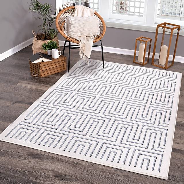 Denbigh White/Blue 7'9 x 10'10 Rug - Thumbnail - Image 10
