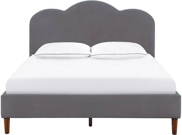 Denela Gray Full Platform Bed - Thumbnail - Image 2