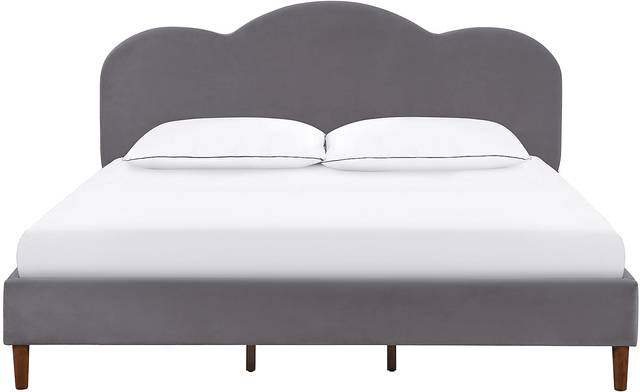 Denela Gray King Platform Bed - Thumbnail - Image 2