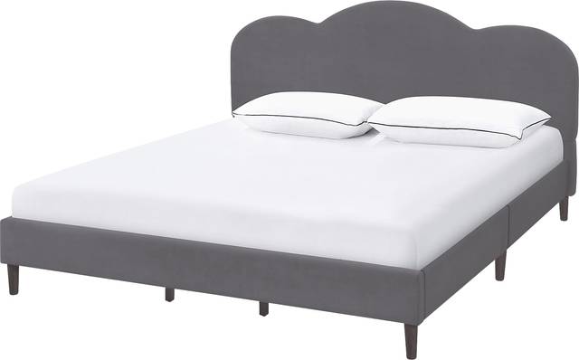 Denela Gray King Platform Bed - Thumbnail - Image 1