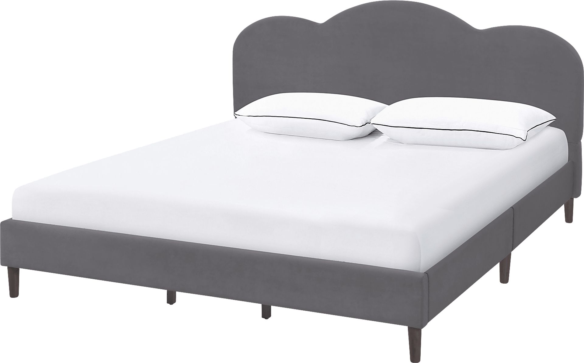 Denela Gray King Platform Bed - Image 1