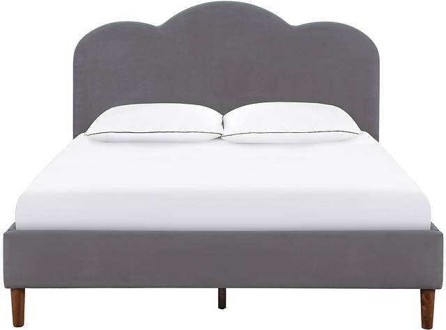 Denela Gray Queen Platform Bed - Thumbnail - Image 2