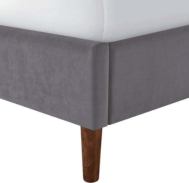 Denela Gray Queen Platform Bed - Thumbnail - Image 6