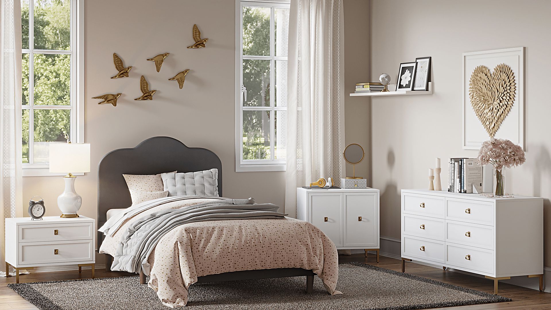 Denela Gray Twin Platform Bed - Image 7