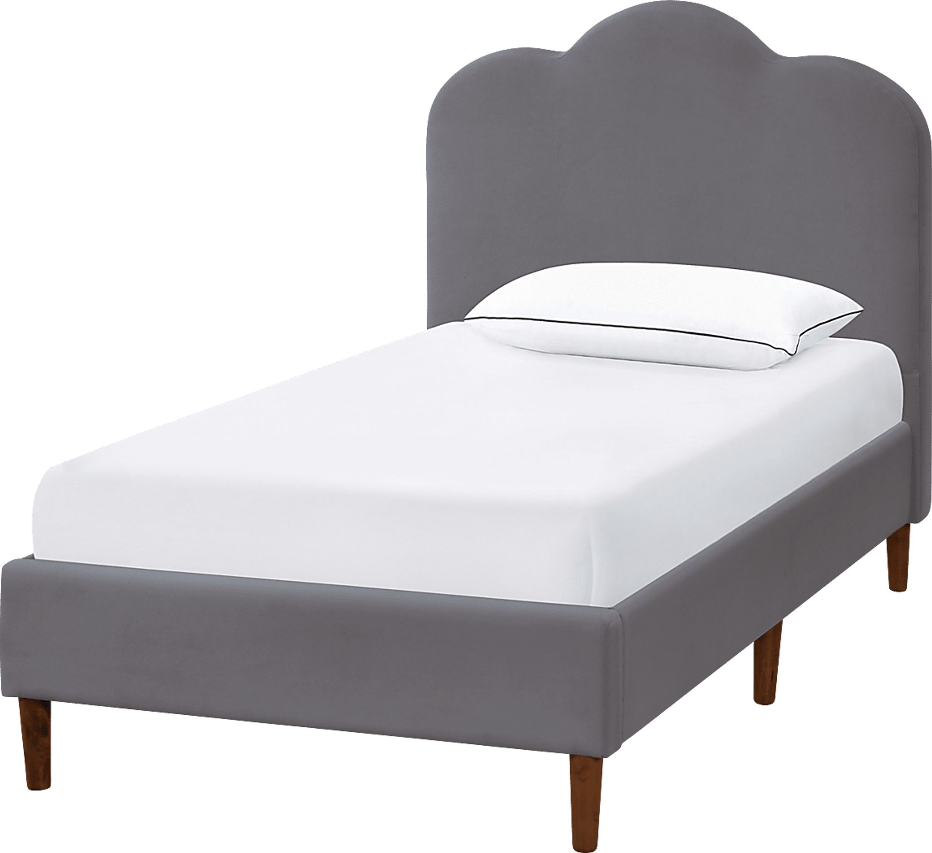 Denela Gray Twin Platform Bed - Image 1