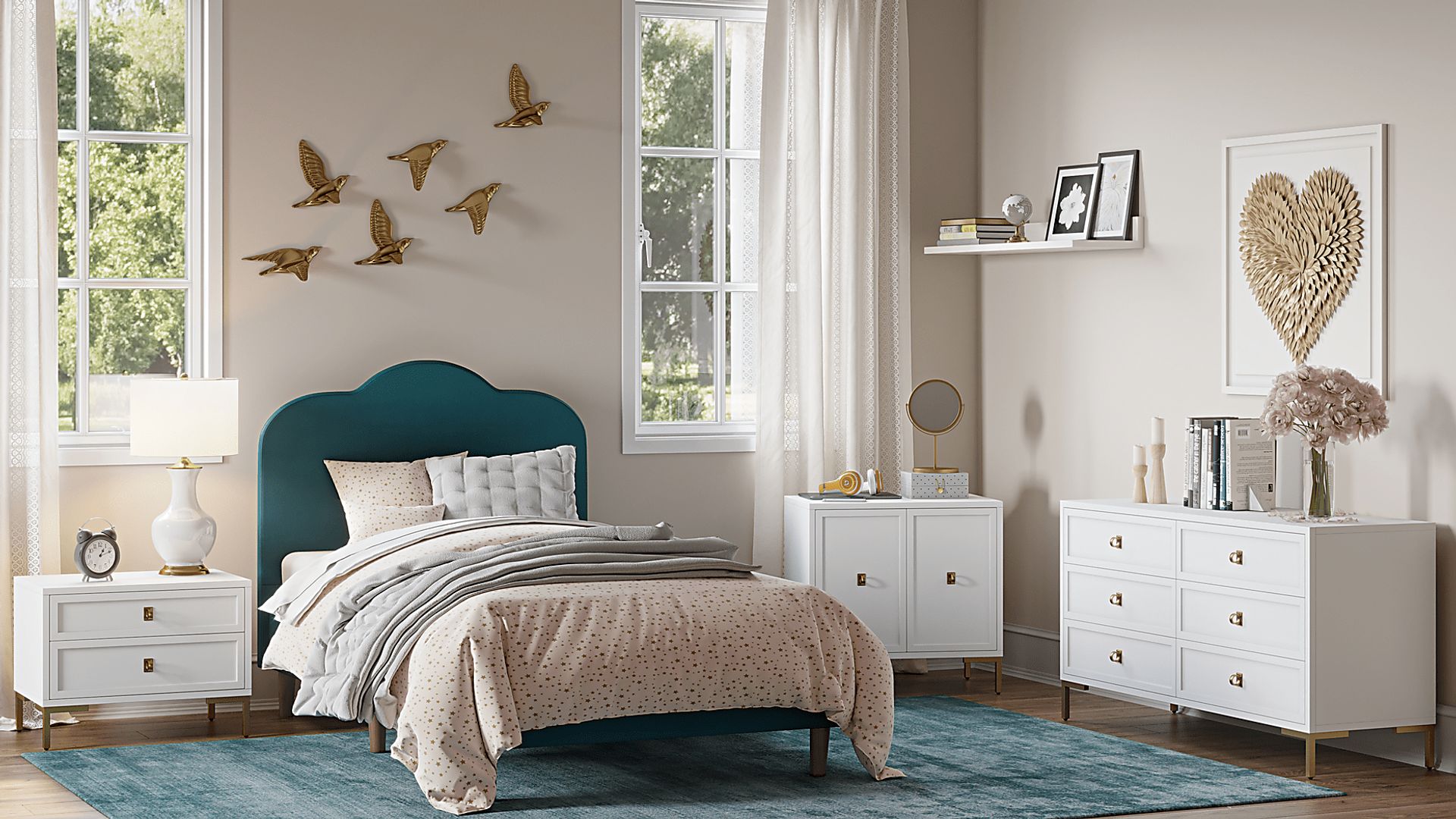 Denela Green Twin Platform Bed - Image 7