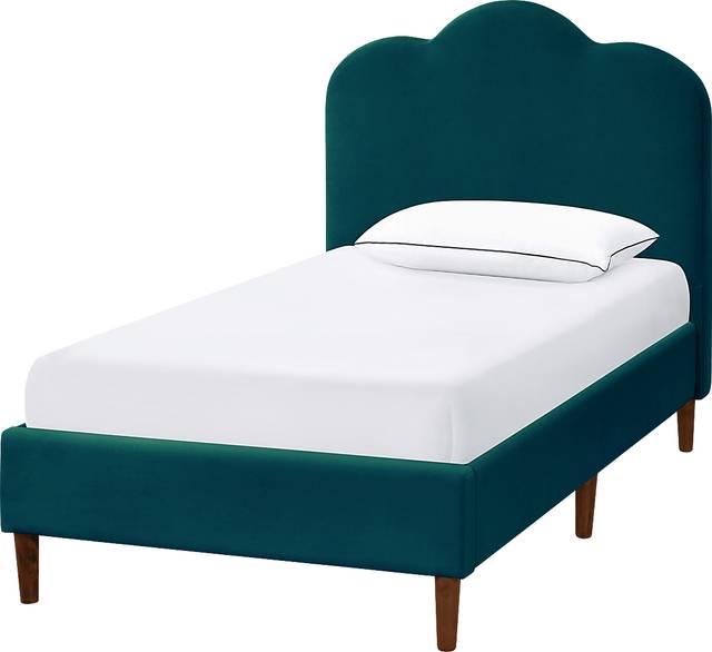 Denela Green Twin Platform Bed - Thumbnail - Image 1