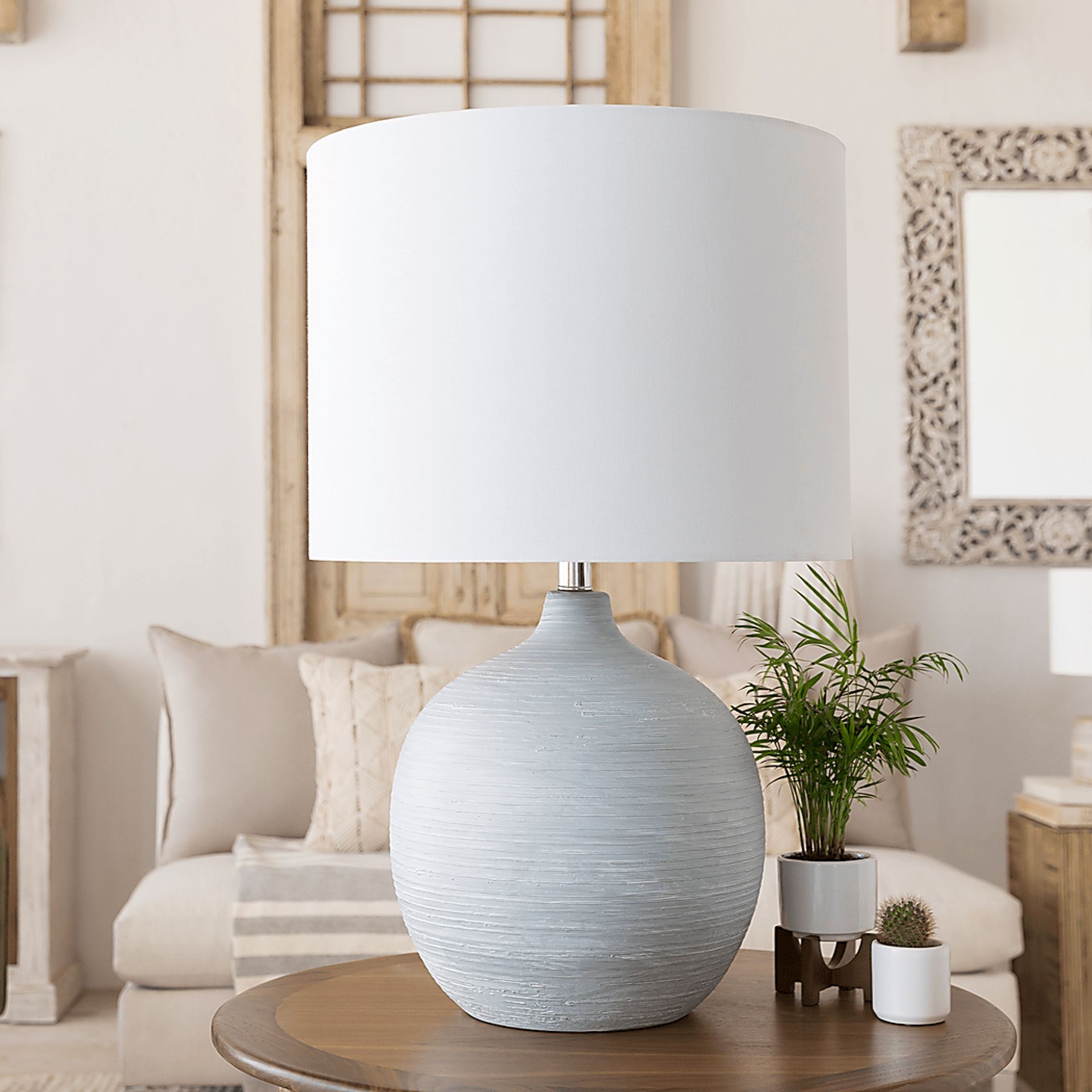 Deni Home Gray Lamp - Image 5