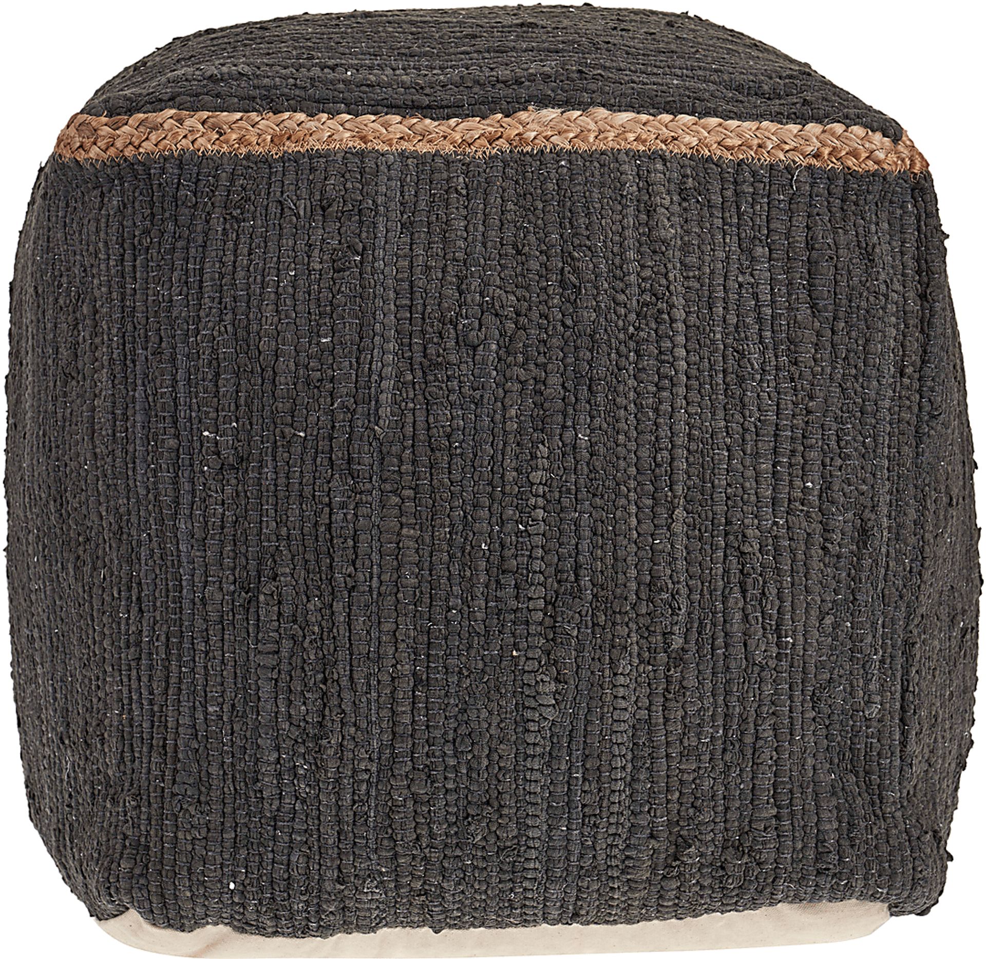 Denilian Charcoal Pouf - Image 3