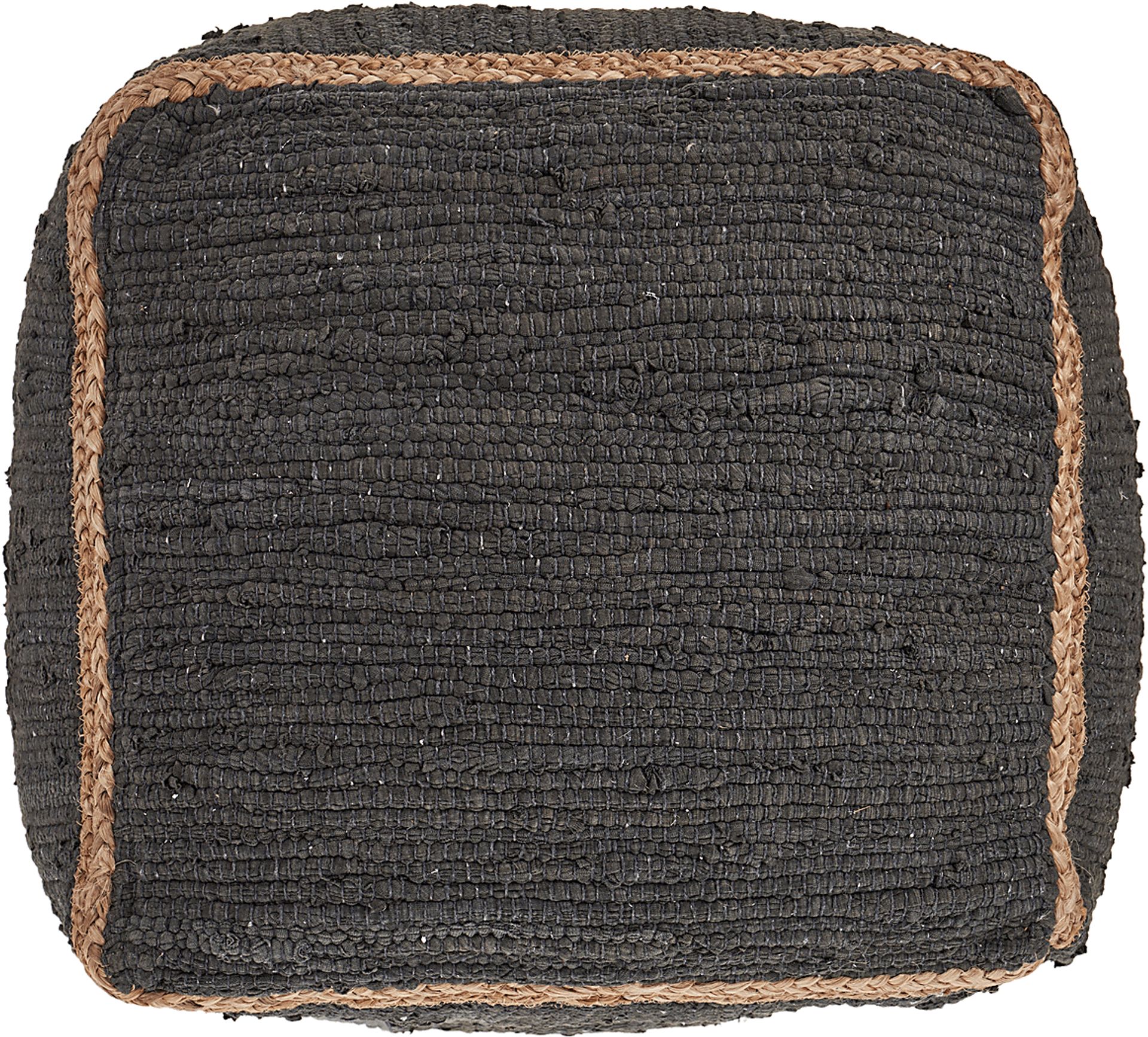 Denilian Charcoal Pouf - Image 4