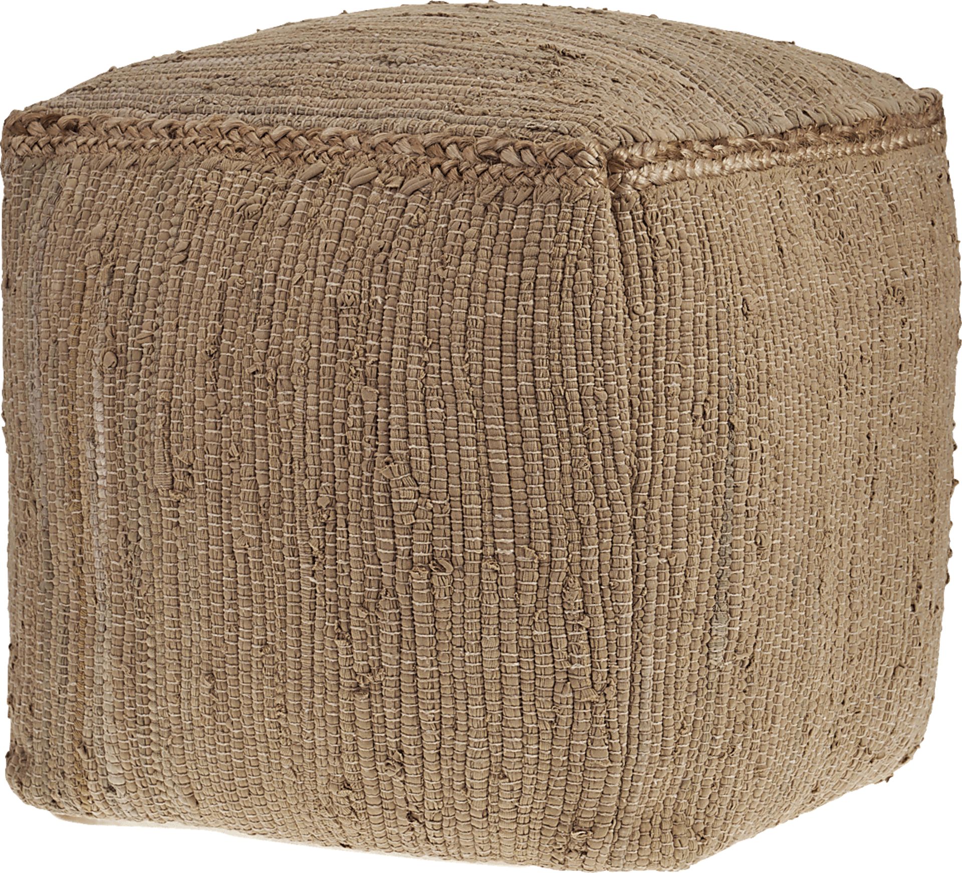 Denilian Tan Pouf - Image 1