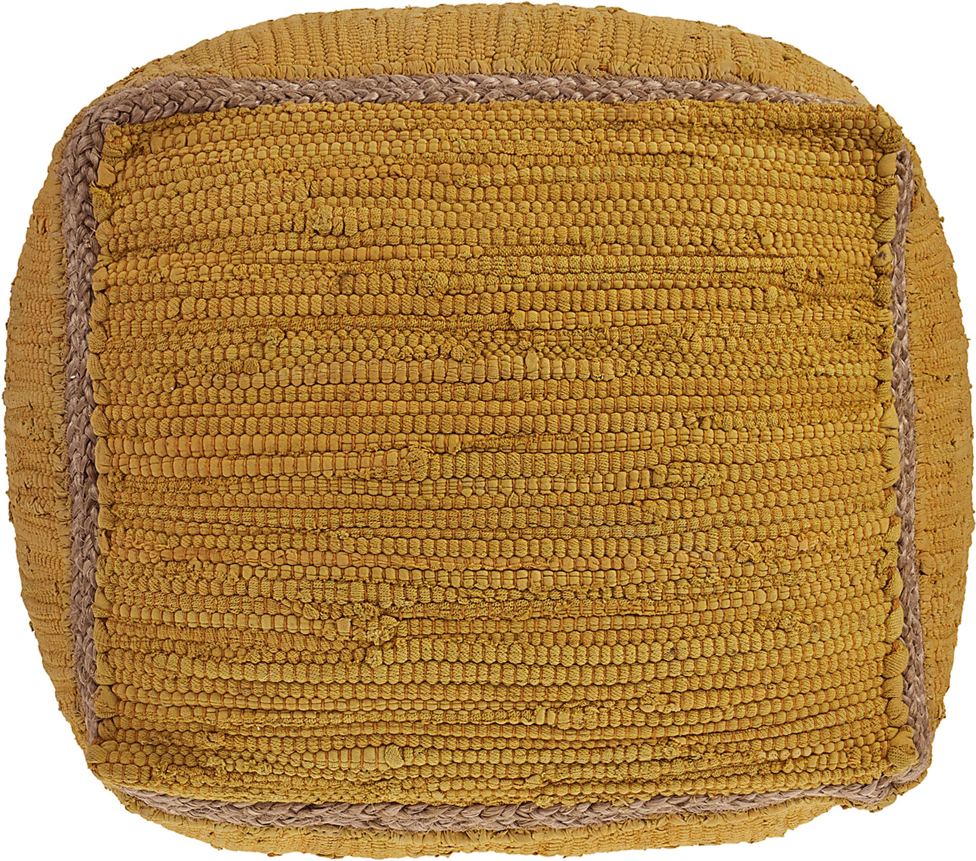 Denilian Yellow Pouf - Image 4