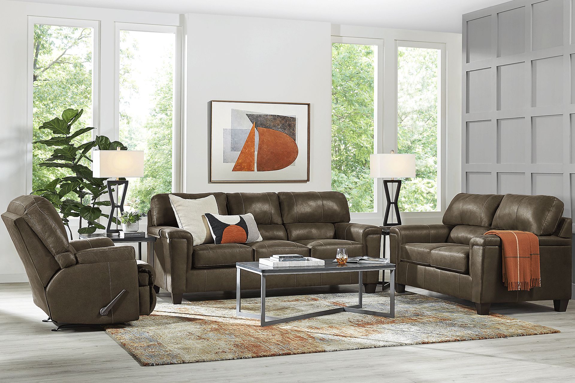 Denio Brown Loveseat - Image 2