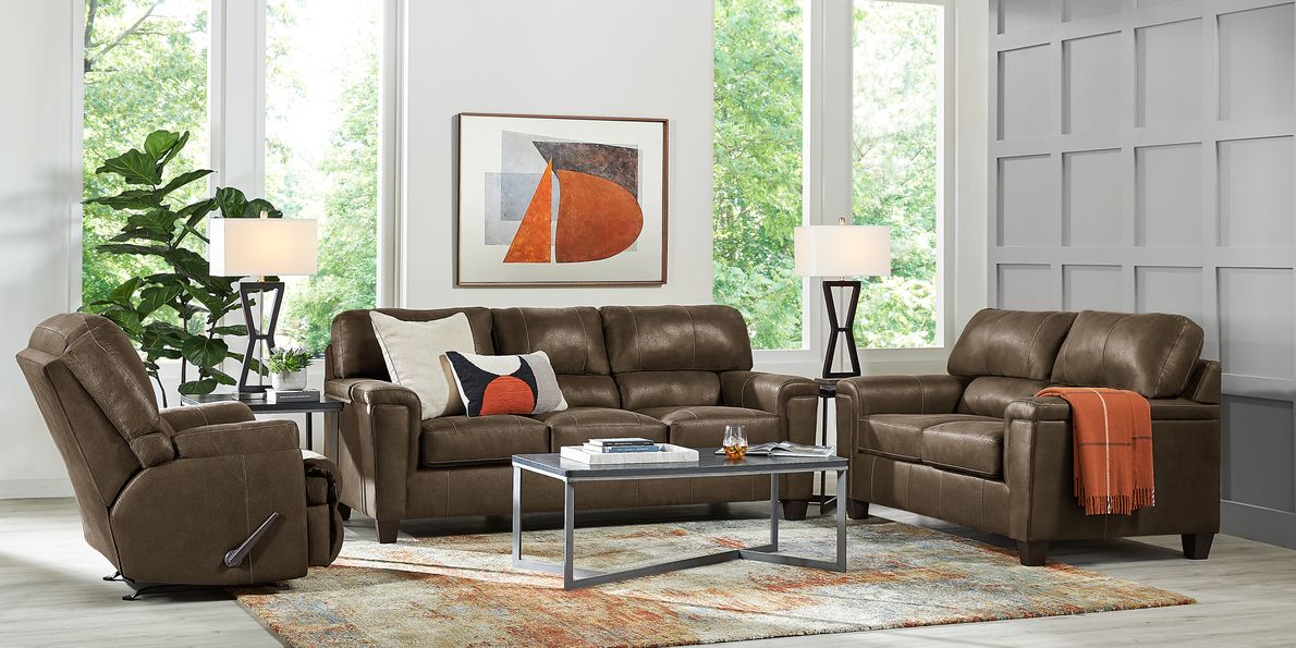 Brown on sale microfiber loveseat