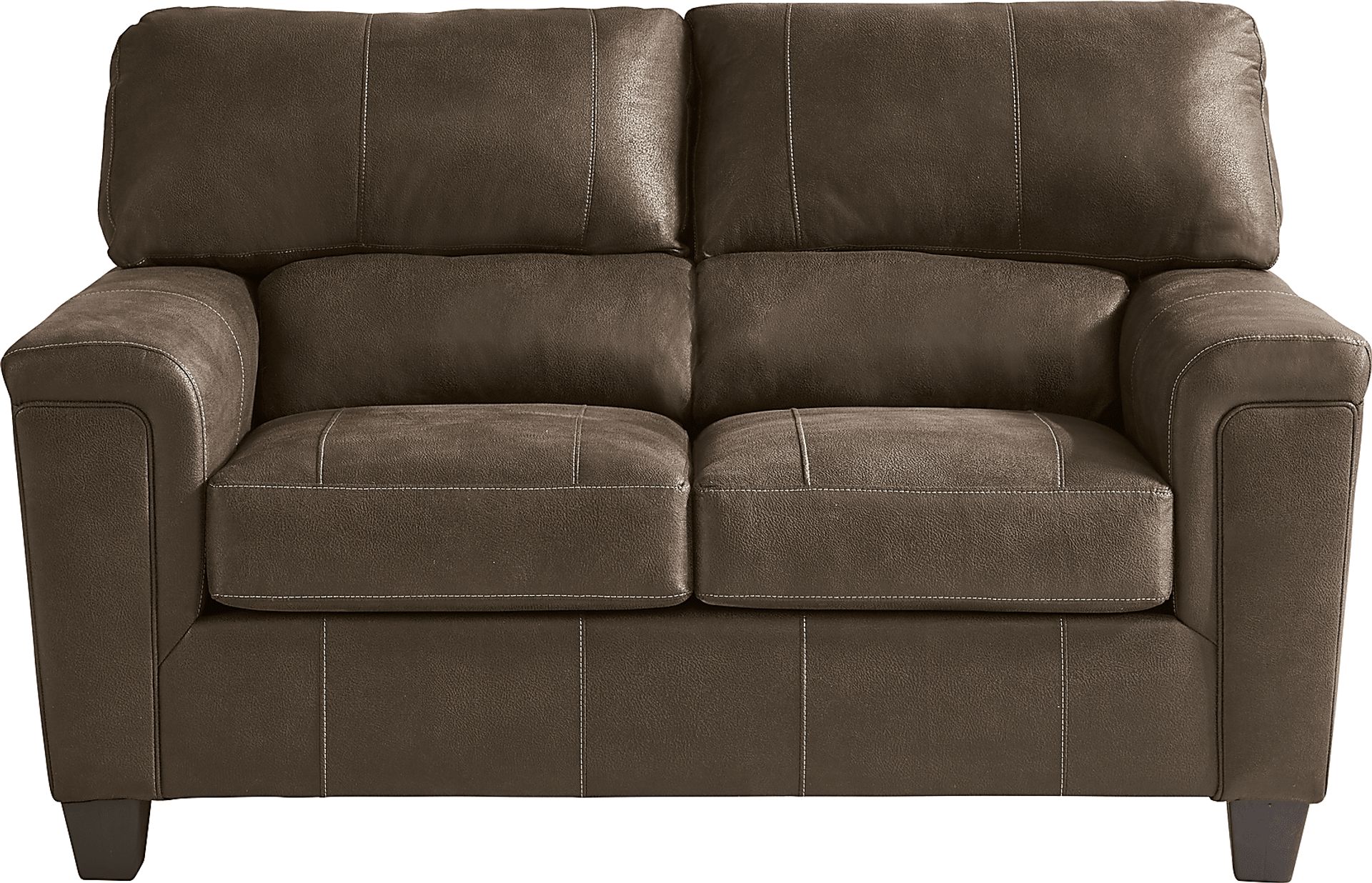 Denio Brown Loveseat - Image 1