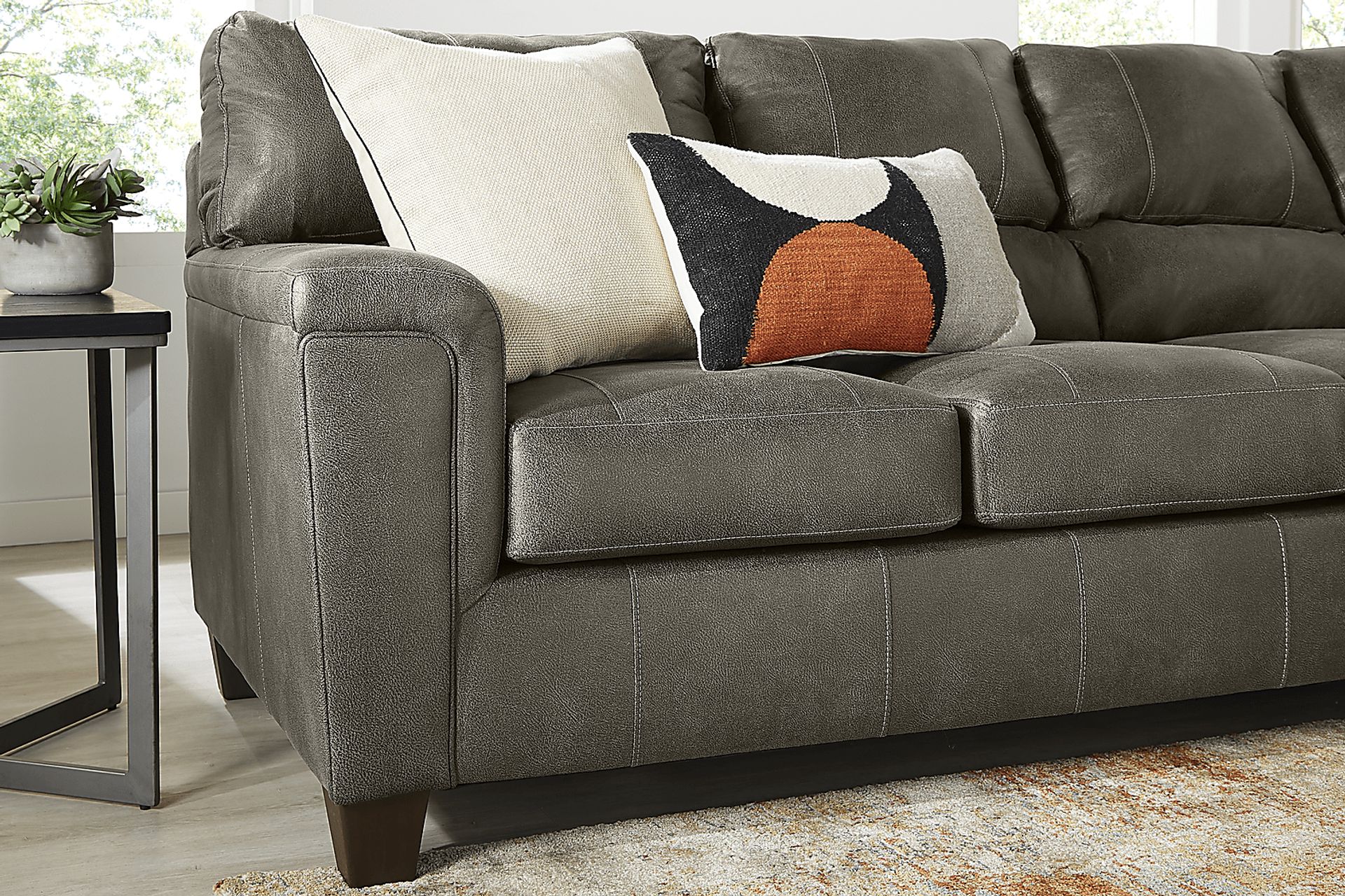 Denio Charcoal 2 Pc Sectional - Image 4