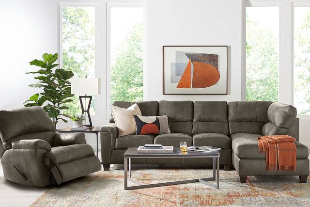 Denio Charcoal 2 Pc Sectional - Thumbnail - Image 2