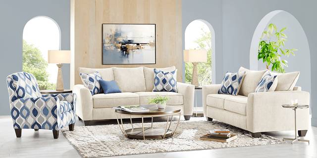 Dennin Heights Beige Sofa - Thumbnail - Image 2