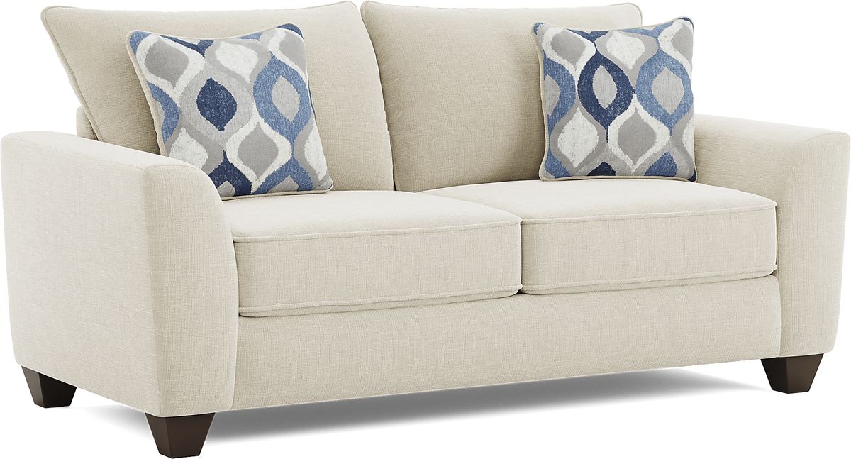 Dennin Heights 7 Pc Beige Woven Sleeper Living Room Set With Sleeper ...