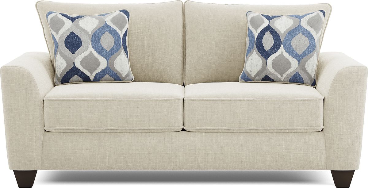 Dennin Heights 7 Pc Beige Woven Sleeper Living Room Set With Sleeper ...