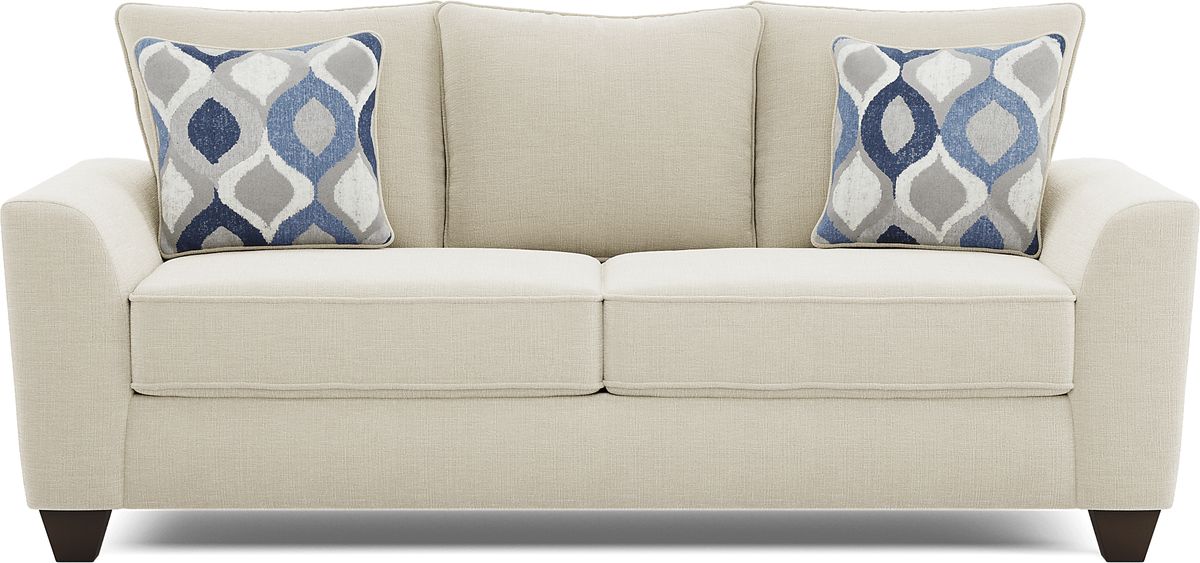 Dennin Heights 7 Pc Beige Woven Sleeper Living Room Set With Sleeper ...