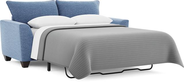 Dennin Heights Blue Gel Foam Sleeper Loveseat - Thumbnail - Image 2