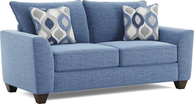 Dennin Heights Blue Gel Foam Sleeper Loveseat - Thumbnail - Image 3