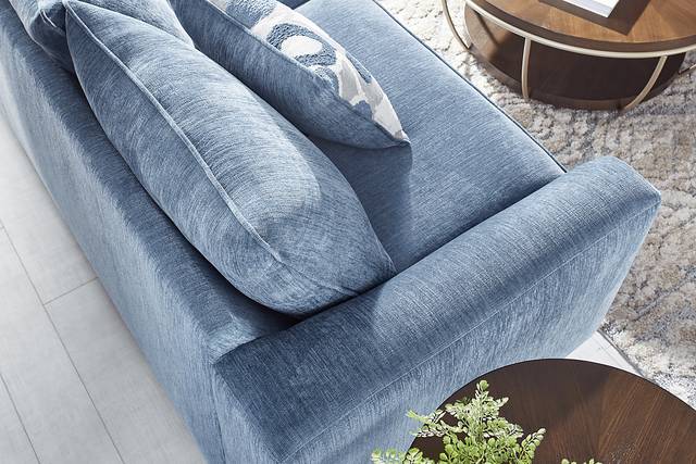Dennin Heights Blue Gel Foam Sleeper Loveseat - Thumbnail - Image 4