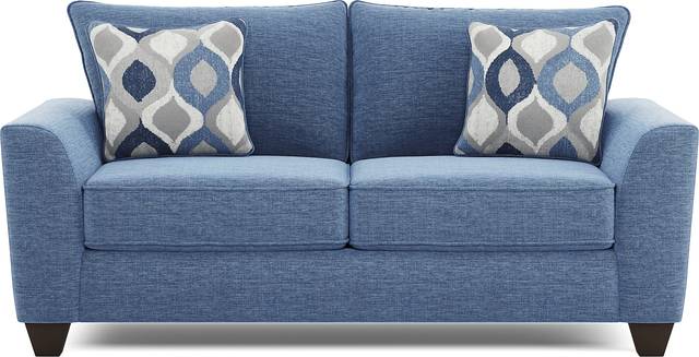 Dennin Heights Blue Gel Foam Sleeper Loveseat - Thumbnail - Image 1