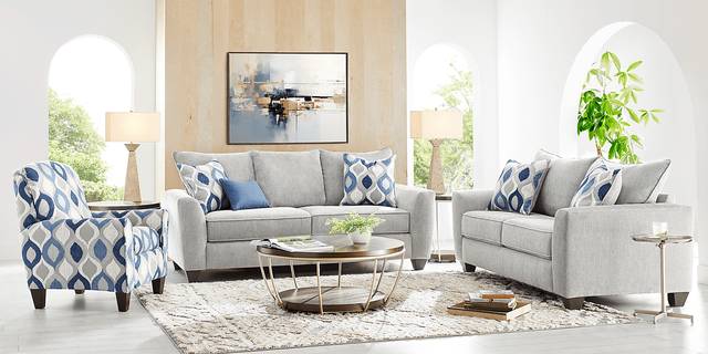 Dennin Heights Gray Sofa - Thumbnail - Image 2