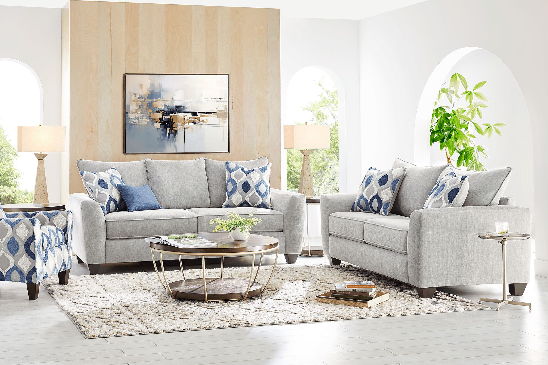 Dennin Heights Gray 8 Pc Living Room - Image 1