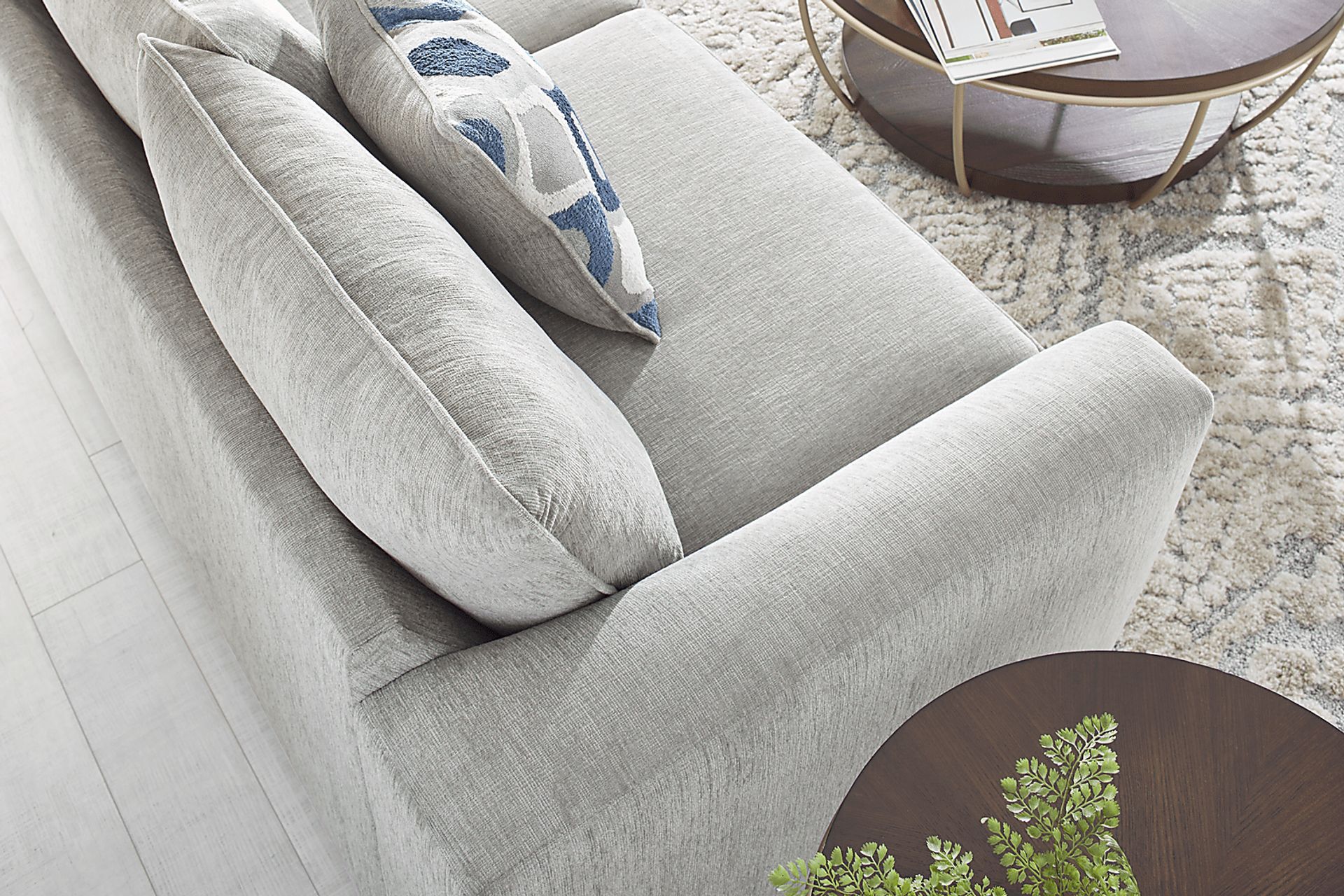 Dennin Heights Gray Gel Foam Sleeper Loveseat - Image 4