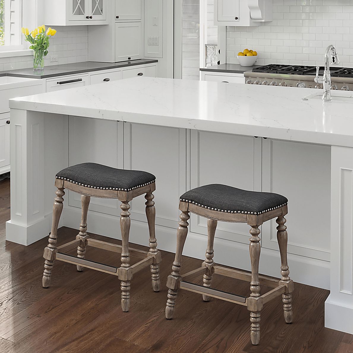 Deno Charcoal Counter Stool