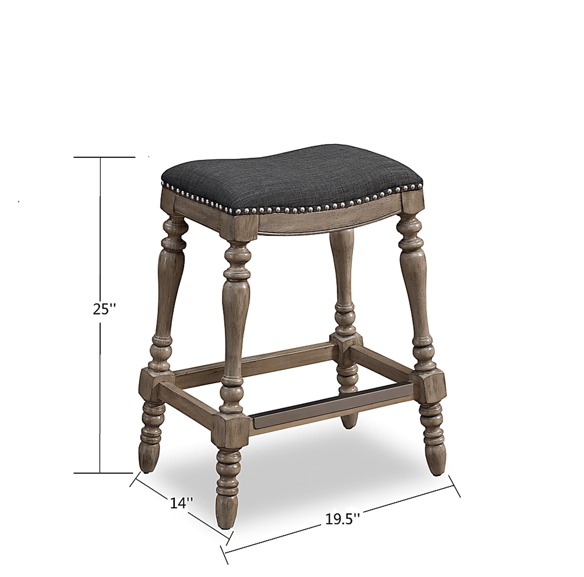 Deno Charcoal Counter Stool - Image 6