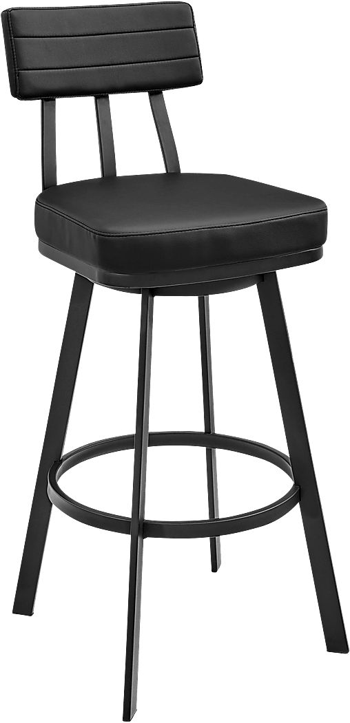 Densmores Black Swivel Bar Stool