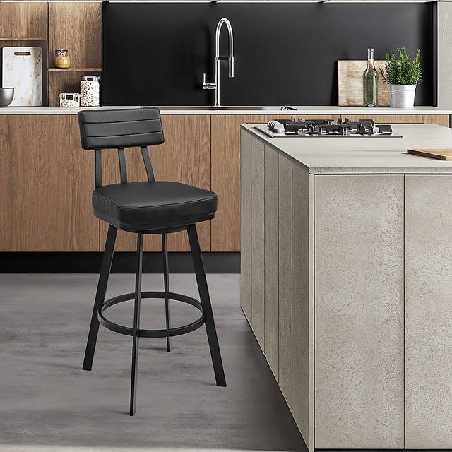 Densmores Black Swivel Counter Stool - Thumbnail - Image 2