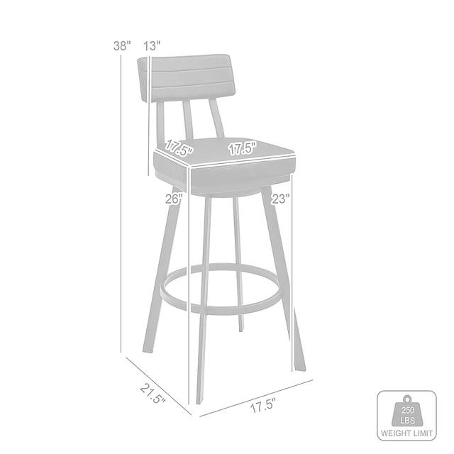 Densmores Black Swivel Counter Stool - Thumbnail - Image 9