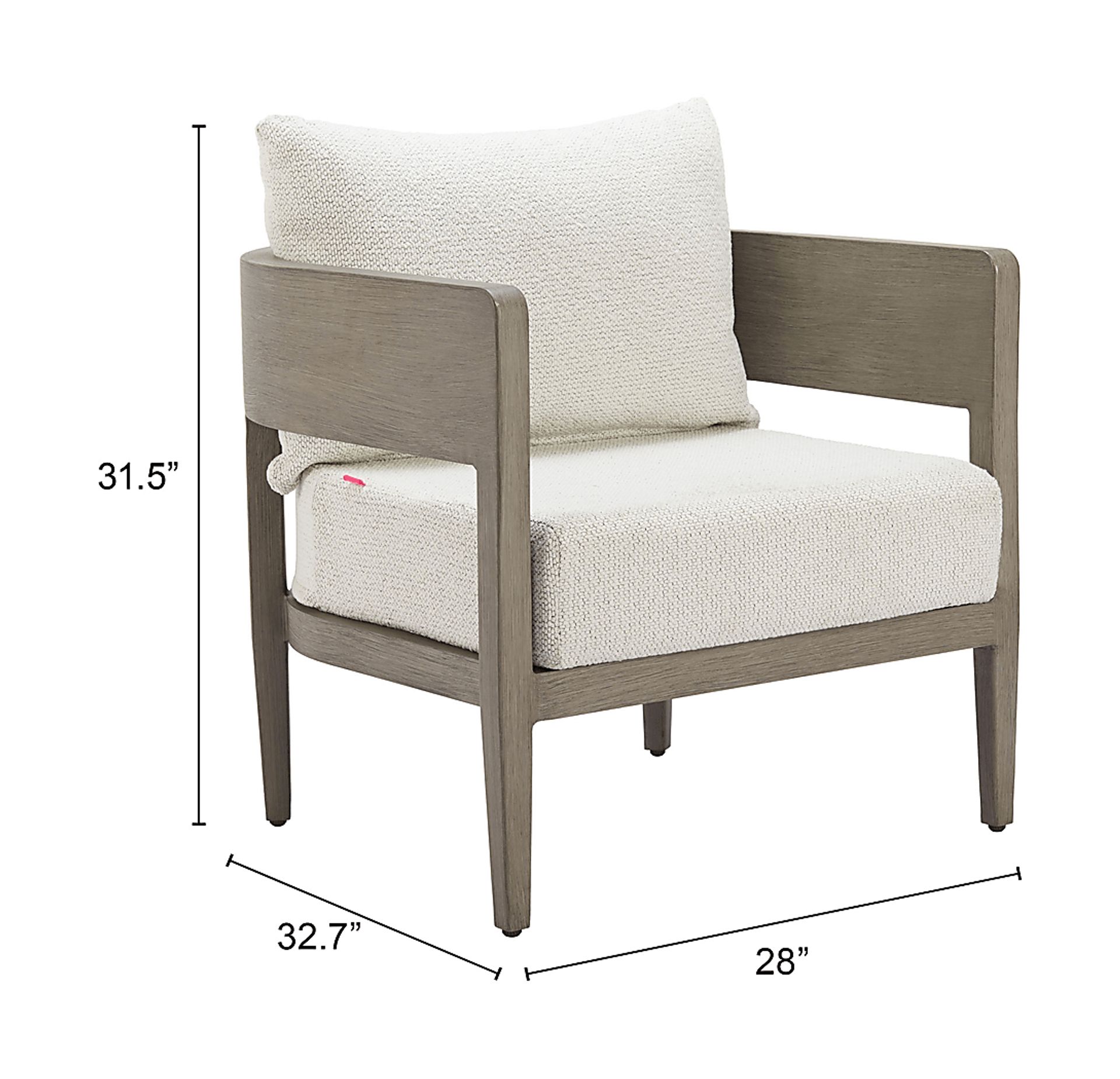 Dentata Beige Arm Chair - Image 2