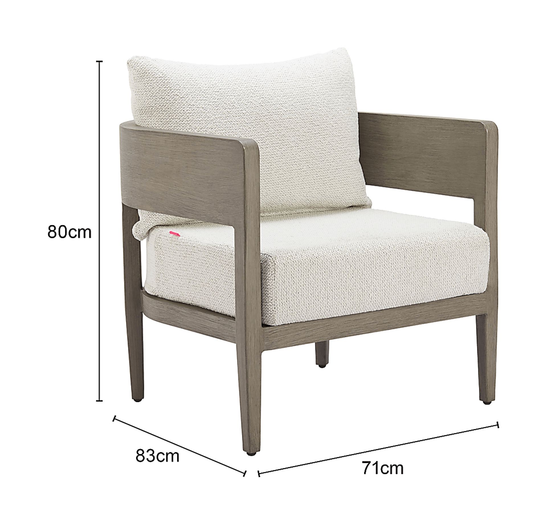 Dentata Beige Arm Chair - Image 3