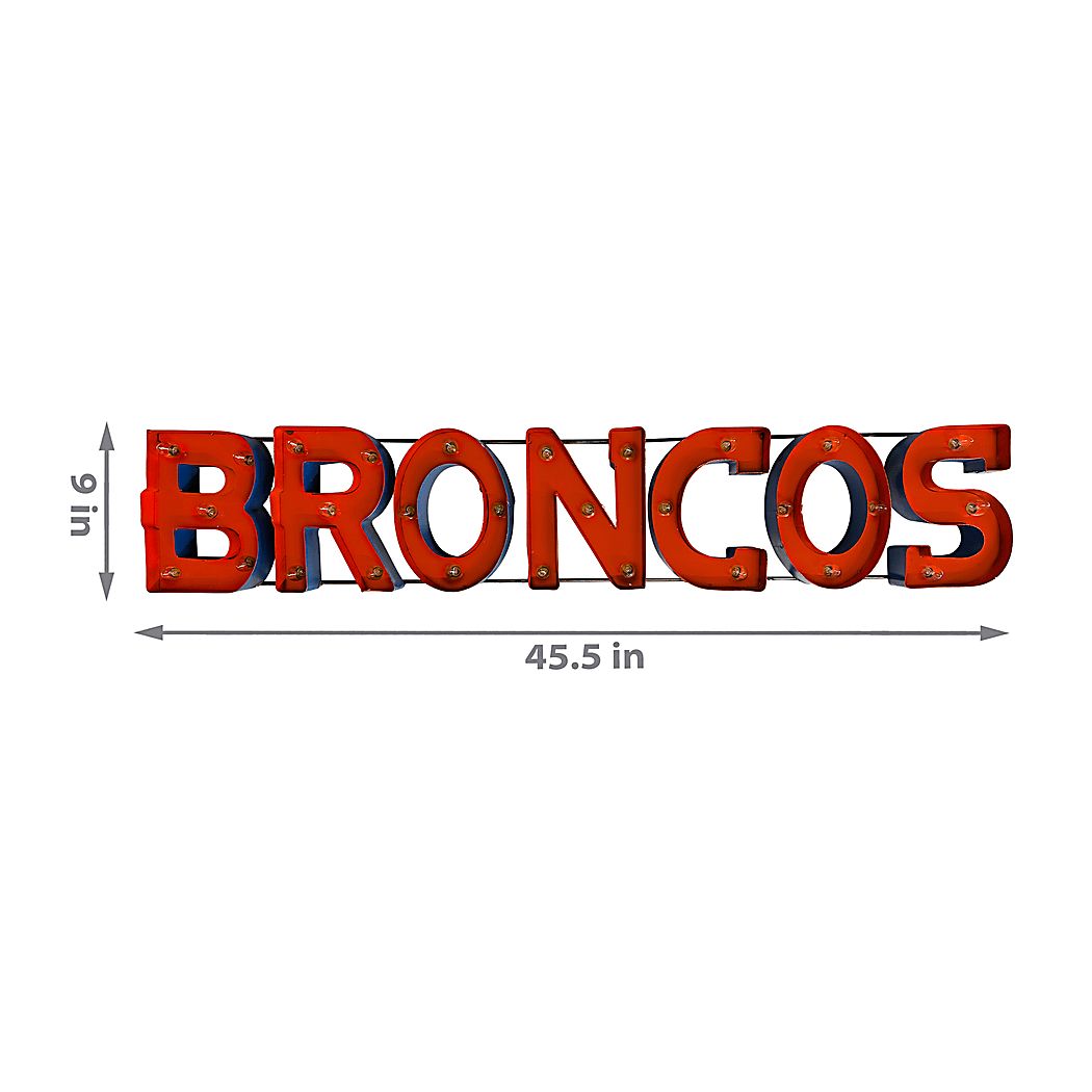 Denver Broncos Orange Metal Wall Decor - Thumbnail 4