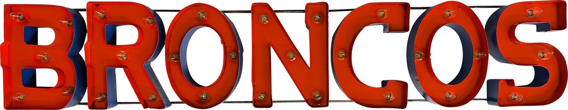 Denver Broncos Orange Metal Wall Decor - Image 1