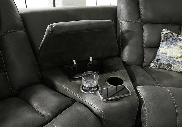 Denver Hills Slate 5 Pc Triple Power Reclining Sectional - Thumbnail - Image 4