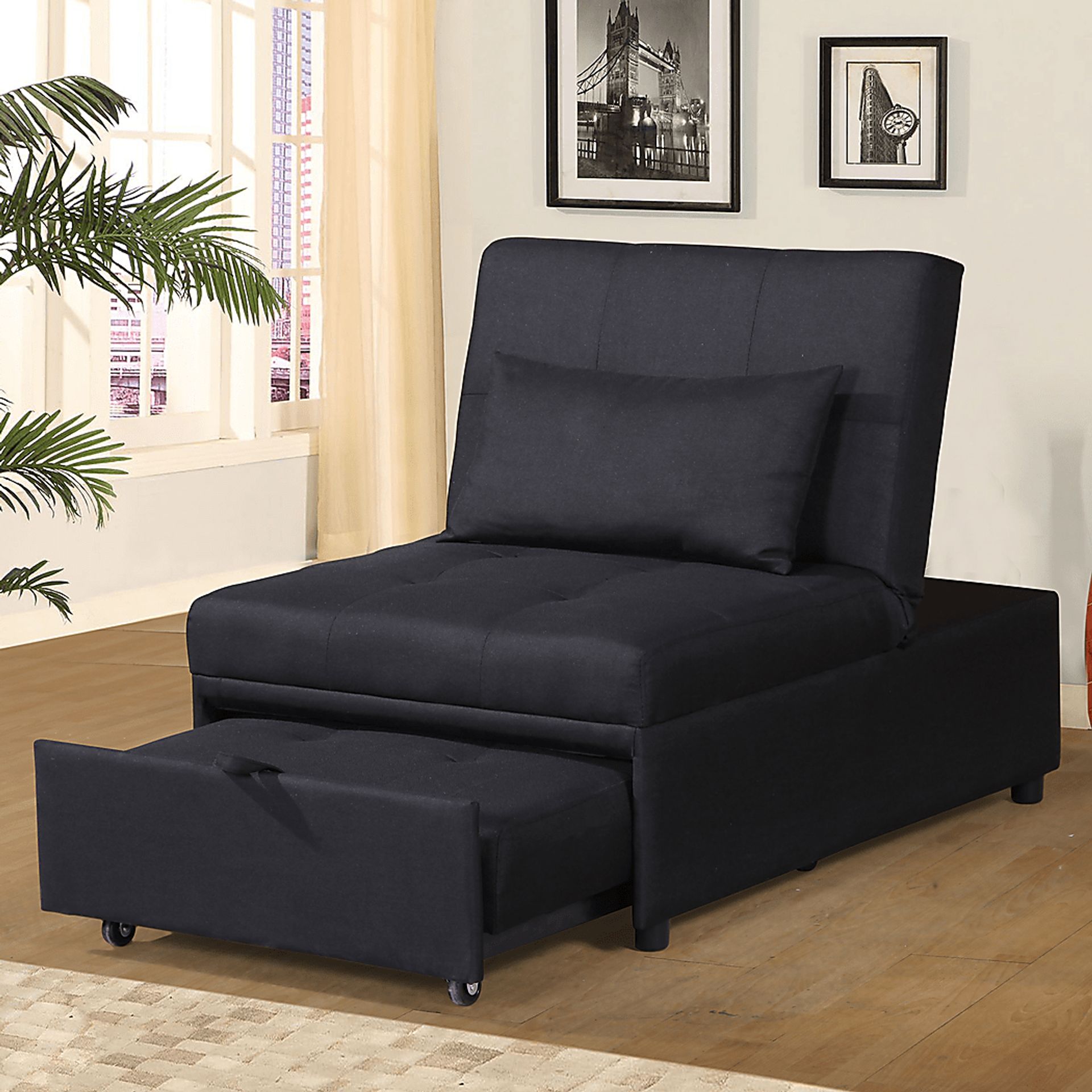 Denvir Black Convertible Chair - Image 6