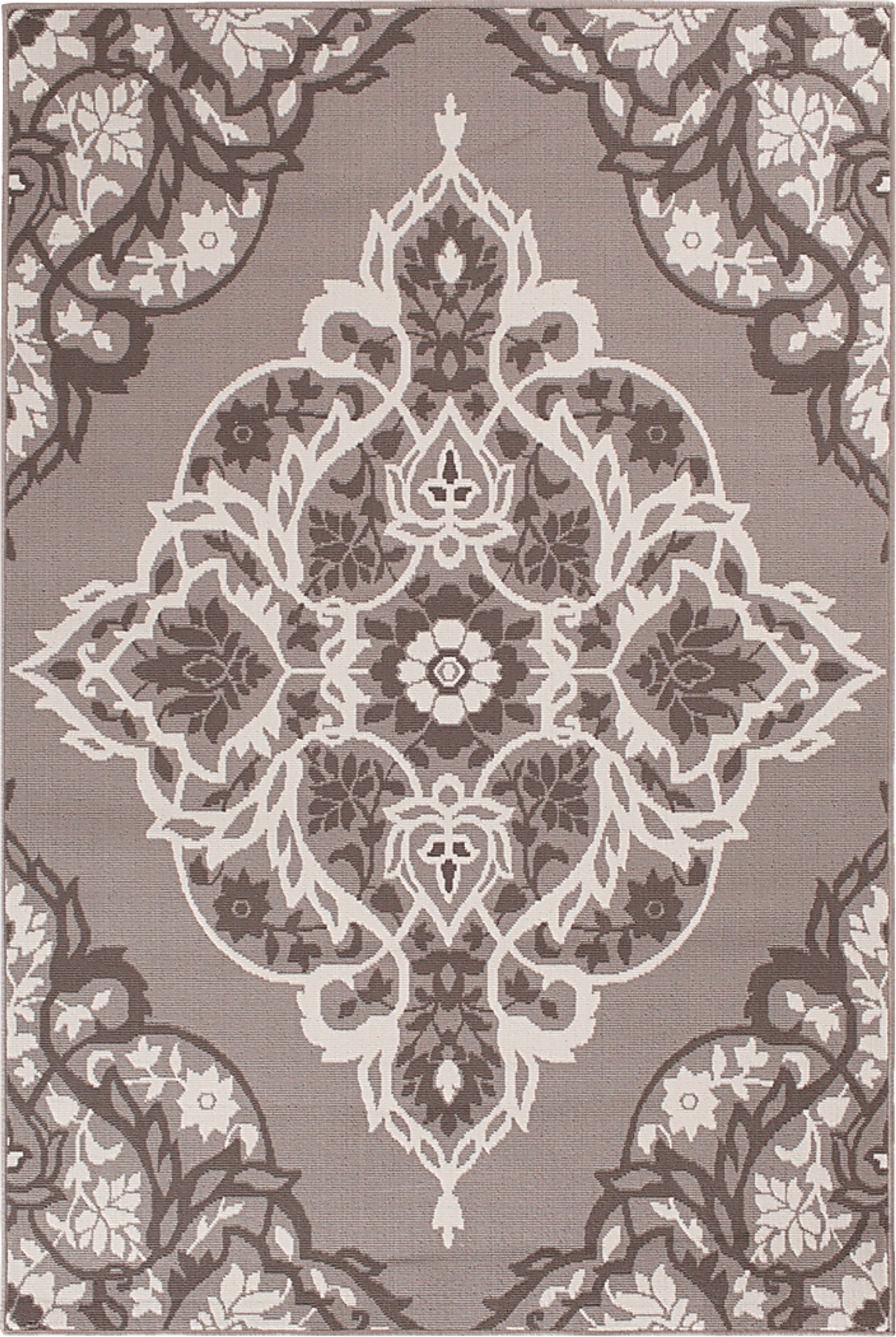 Denzil Gray 7'10 x 9'10 Indoor/Outdoor Rug - Image 1