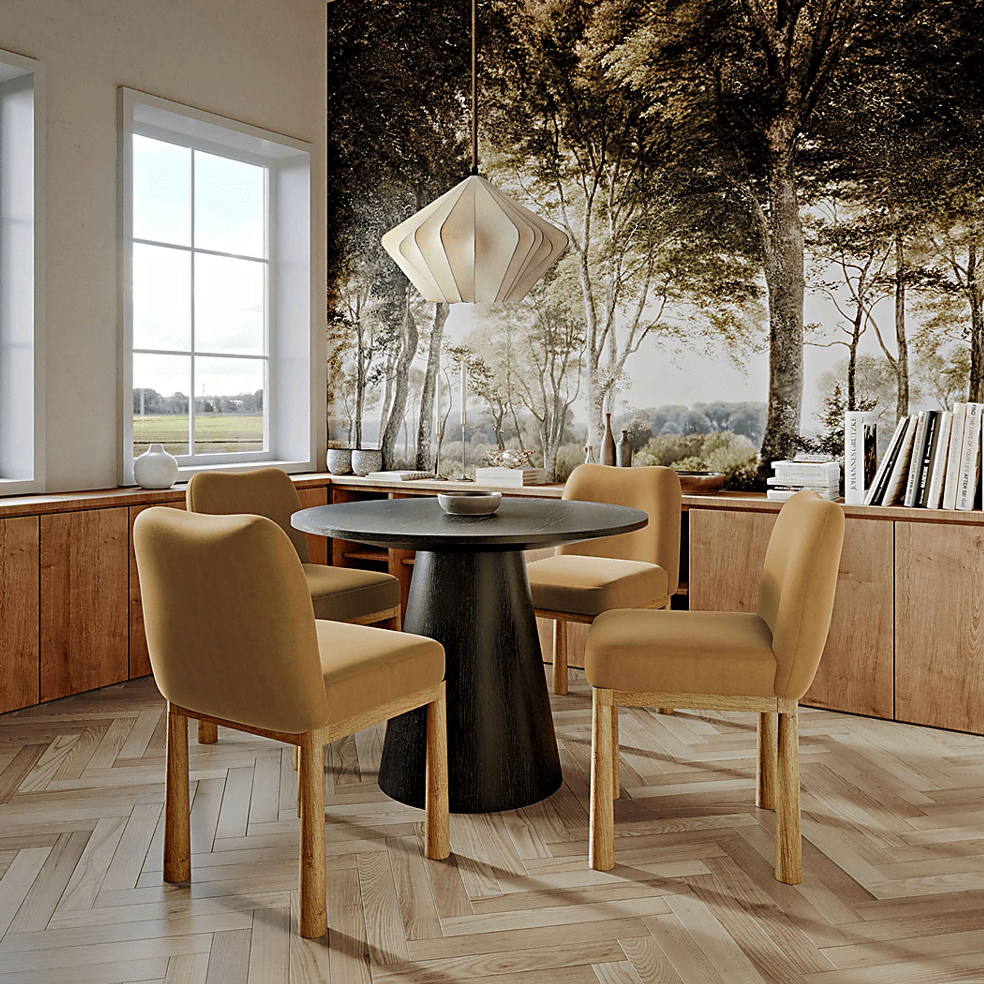 Deorsam Cognac Dining Chair - Image 2