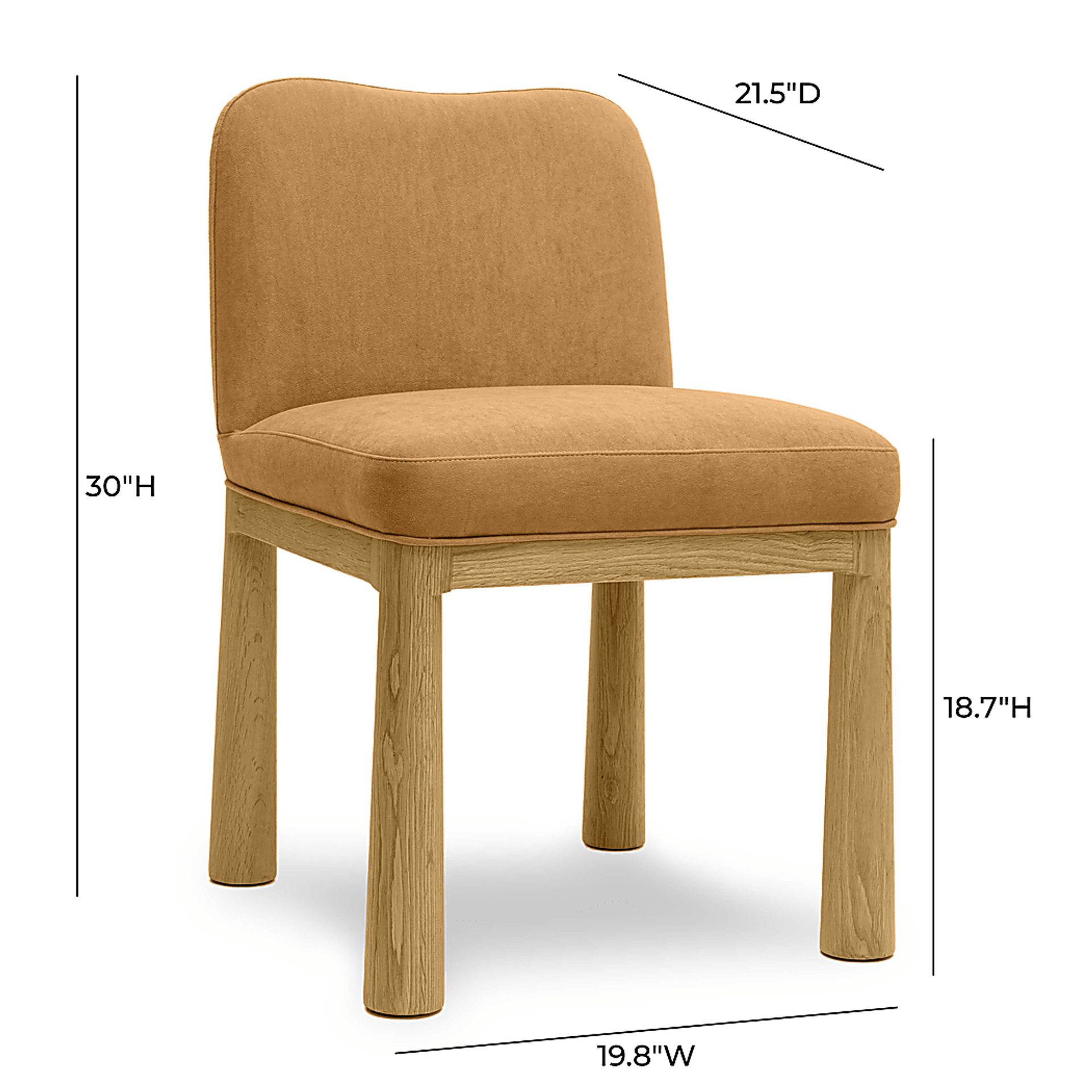Deorsam Cognac Dining Chair - Image 6
