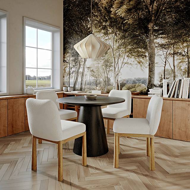 Deorsam Cream Dining Chair - Thumbnail - Image 2